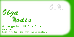 olga modis business card